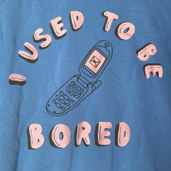 Mango‎ Kids Printed Cotton Sweatshirt Blue 11 12 - Picture 3 of 5